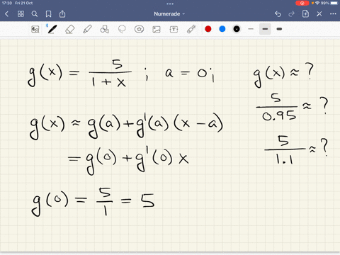 find-the-linear-approximation-of-the-function-gx-5-1-x-at-a-0-gx-use-it-to-approximate-the-numbers-5-095-and-5-11-round-your-answers-to-three-decimal-places-5-095-5-11-37844