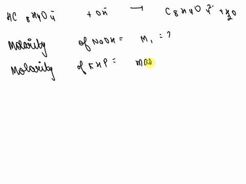 potassium-hydrogen-phthalate-khp-is-used-to-standardize-sodium-hydroxide-if-340-ml-of-naohaq-is-required-to-titrate-0820-g-khp-to-the-equivalence-point-what-is-the-concentration-of-the-naoha-20077