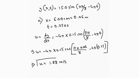 a-wave-on-a-string-is-described-by-yx-t150-sin-pi-x-8-4-pi-t-where-x-and-y-are-in-centimeters-and-t-38961