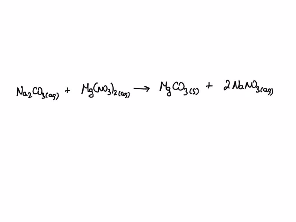 SOLVED The video shows the addition of aqueous sodium carbonate to a solution of aqueous