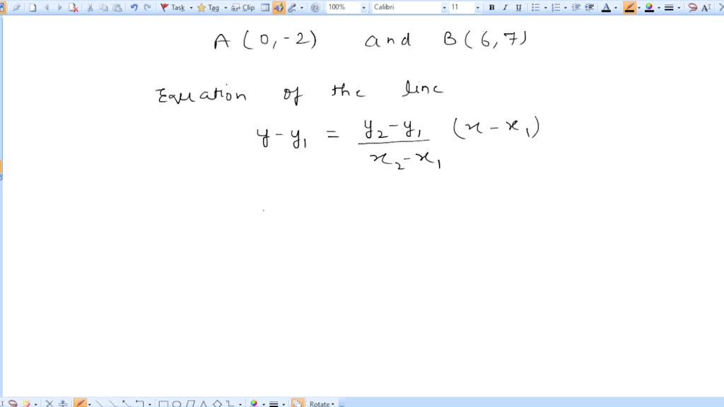 SOLVED: The straight line l1 passes through the points A and B with ...