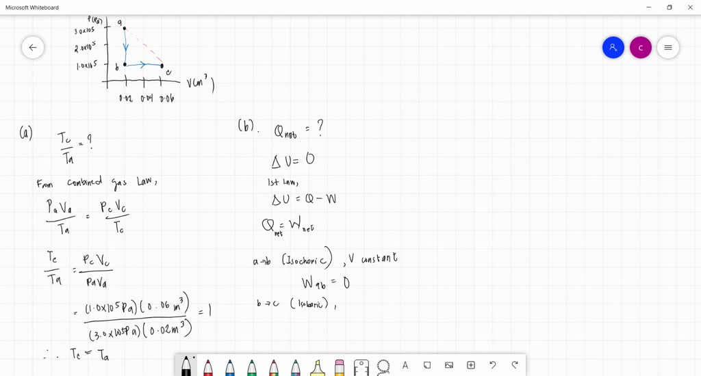 SOLVED A volume of air (assumed to be an ideal gas) is first cooled