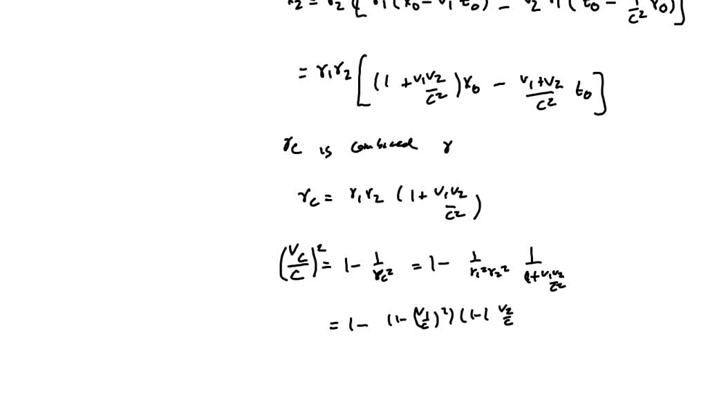 SOLVED: Two Lorentz transformations are carried out in succession: vi ...