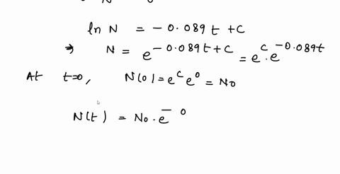 a-chemical-substance-has-decay-rate-of-89-per-day-the-rate-of-change-of-an-amount-n-of-the-chemical-dn-after-t-days-is-given-by-089n-a-let-represent-the-amount-of-the-substarice-present-at-t-15172