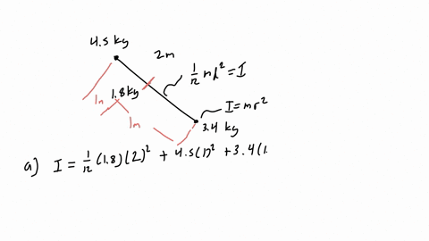 uniform-rod-of-mass-80-kg-and-length-00-m-is-capable-of-rotating-about-an-axis-passing-through-its-center-and-perpendicular-its-length-mass-m1-end-and-second-mass-mz-340-kg-attached-t0-the-o-27164