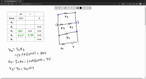 11-d2-qrt32-five-resistor-ciacuits_curaent-resistance-and-voheagt-dgool-voltuge-und-the-current-four-of-the-five-nesistance-values-for-this-circuit-are-given-in-the-table-4s-is-the-buttery-r-76377