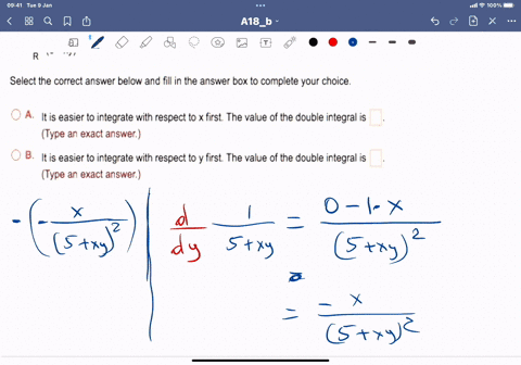 when-converted-to-an-iterated-integral-the-following-double-integral-is-easier-to-evaluate-in-one-order-than-the-other-find-the-best-order-and-evaluate-the-integral-6o_-da-r-xy-0-x3-1sys2-5x-05258