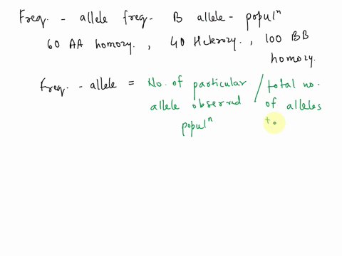 what-is-the-allele-frequency-of-the-b-allele-in-a-population-with-60-aa-homozygotes-40-heterozygote-and-100-bb-homozygotes-a-04-b-06-c-025-d-015-84305