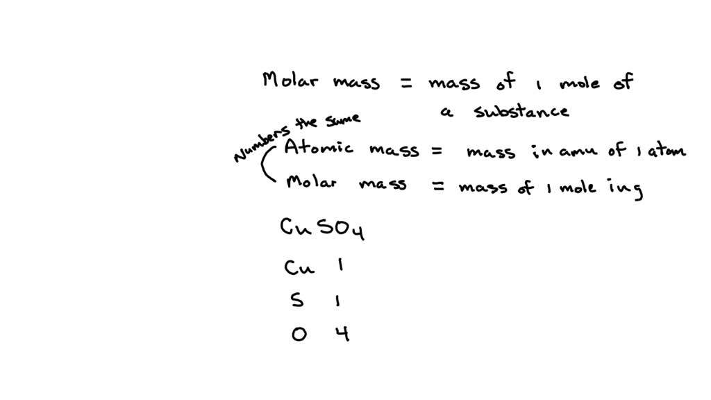 SOLVED Part A What is the molar mass of copper(Il) sulfate , CuSo4 63.