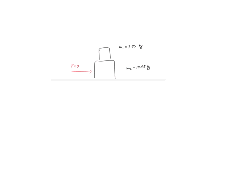 a-795-kg-block-m1-and-a-1045-kg-block-m2-rest-on-a-horizontal-frictionless-surface-as-shown-below-the-surface-between-the-top-and-bottom-blocks-is-roughened-so-that-there-is-no-slipping-betw-10057