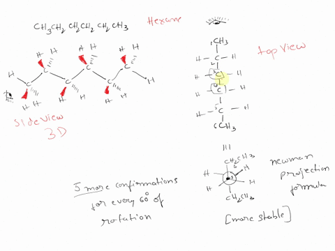 draw-the-top-view-and-side-view-of-hexane-using-dashed-wedges-when-needed-35914