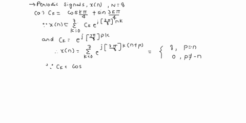 determine-the-periodic-signals-x-n-with-fundamental-period-n-8if-their-fourier-coefficients-are-given-by-a-ck-cos-k4-sin-3k-47356