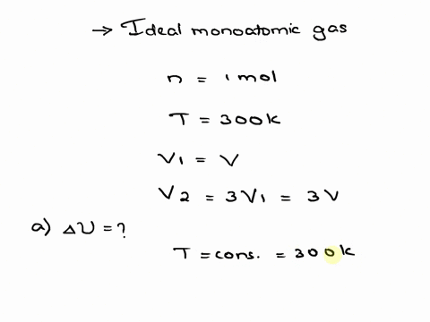 heat-is-added-to-1-mol-of-an-ideal-monatomic-gas-confined-to-a-cylinder-with-a-movable-piston-at-one-end-the-gas-expands-quasi-statically-at-a-constant-temperature-of-300-k-until-its-volume-06367