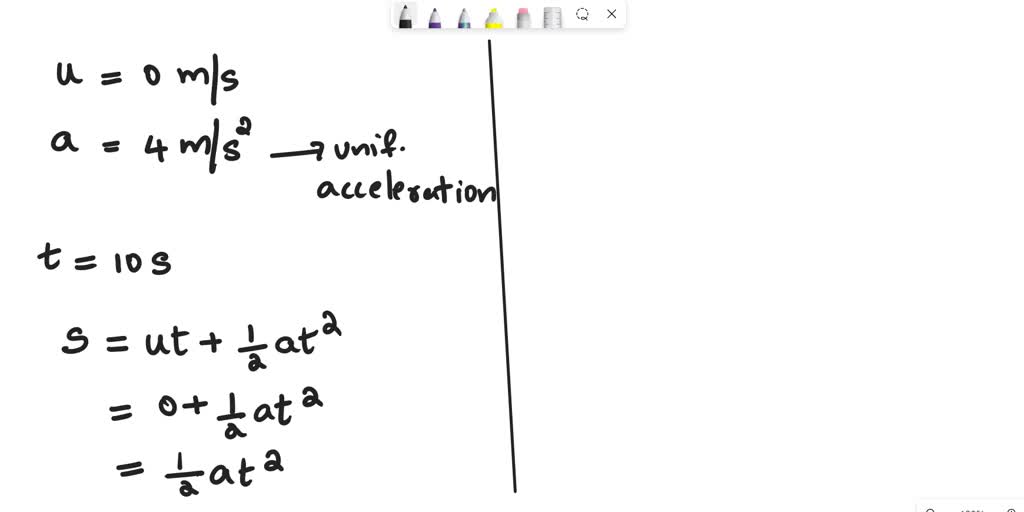 SOLVED 4 . a racing car has a uniform acceleration of 4ms what