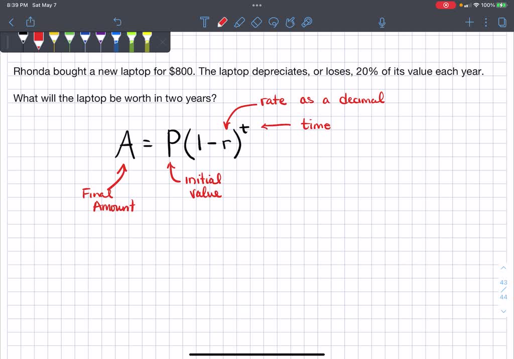 1.) A tractor was purchased for 110,000 Euros and depreciates at 25