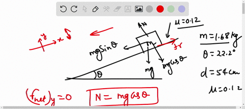 energy-on-incline-with-friction-a-box-with-a-mass-of-168-kg-is-placed-on-a-ramp-with-an-angle-of-222-degrees-the-coefficient-of-friction-between-the-box-and-the-ramp-is-012-the-box-starts-fr-01627