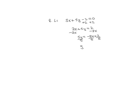the-line-l1-has-equation-3x-sy-2-0-a-find-the-gradient-of-l1-2-marks-b-the-line-l2-is-perpendicular-to-l1-and-passes-through-the-point-31-findthe-equation-of-l1-in-the-form-y-mx-where-m-and-47126