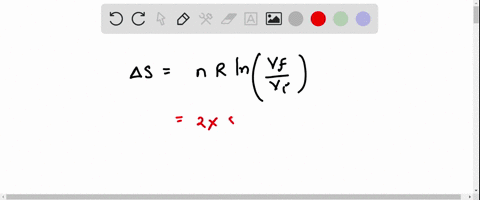 two-moles-of-an-ideal-gas-occupy-a-volume-v-the-gas-expands-isothermally-and-reversibly-to-a-volume-3v-what-is-the-change-in-entropy-of-the-gas-51627