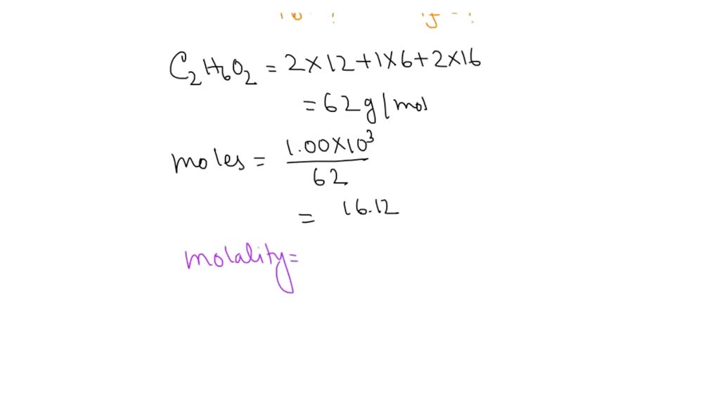 SOLVED Radiator fluid is a solution of ethylene glycol (CzHsOz) and