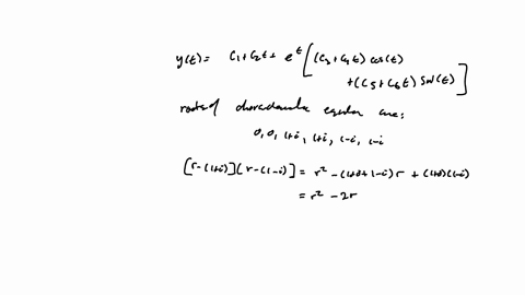 find-a-homogeneous-linear-differential-equation-whose-general-solution-is-ytc1-c2tec3c4t-costc5c6tsint-where-c1c2c3c4c5c6-are-arbitrary-constants-66527