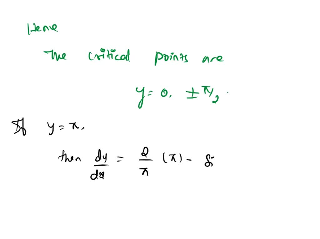 SOLVED: Consider the autonomous DE d y / d x=(2 / π) y-sin y Determine ...