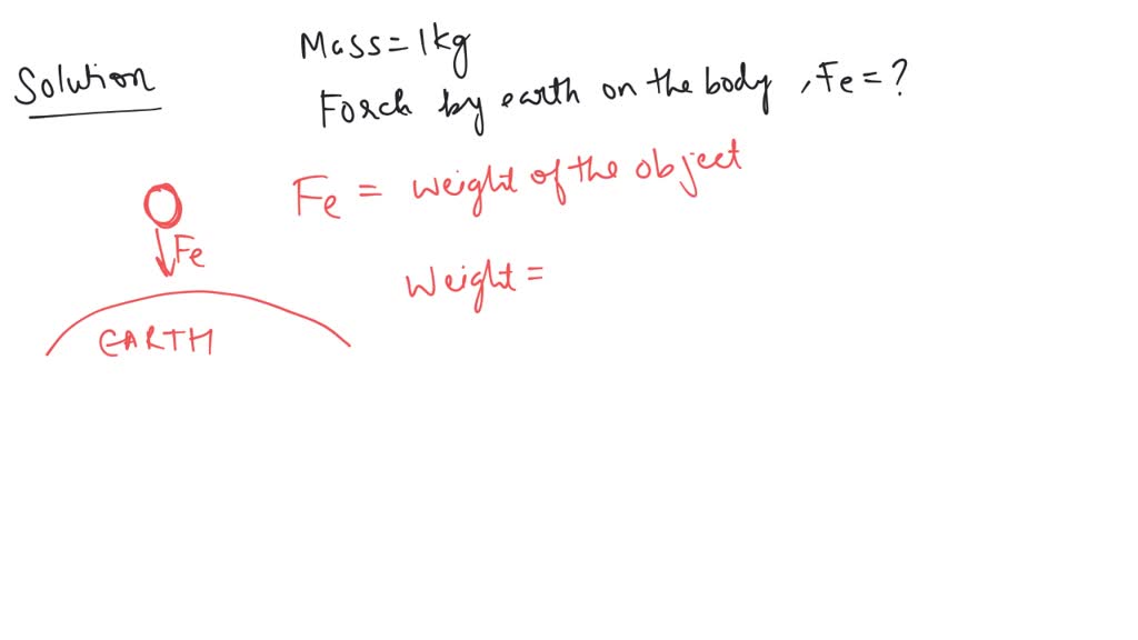 SOLVED: The earth attracts a body of mass 1 kg on its surface with a ...