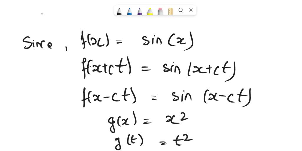 SOLVED: 02u 0lu Using D'Alembert's method find the solution of the wave ...