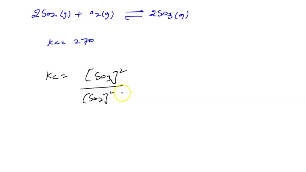 SOLVED: An equilibrium mixture of O2, SO2, and SO3 contains equal ...