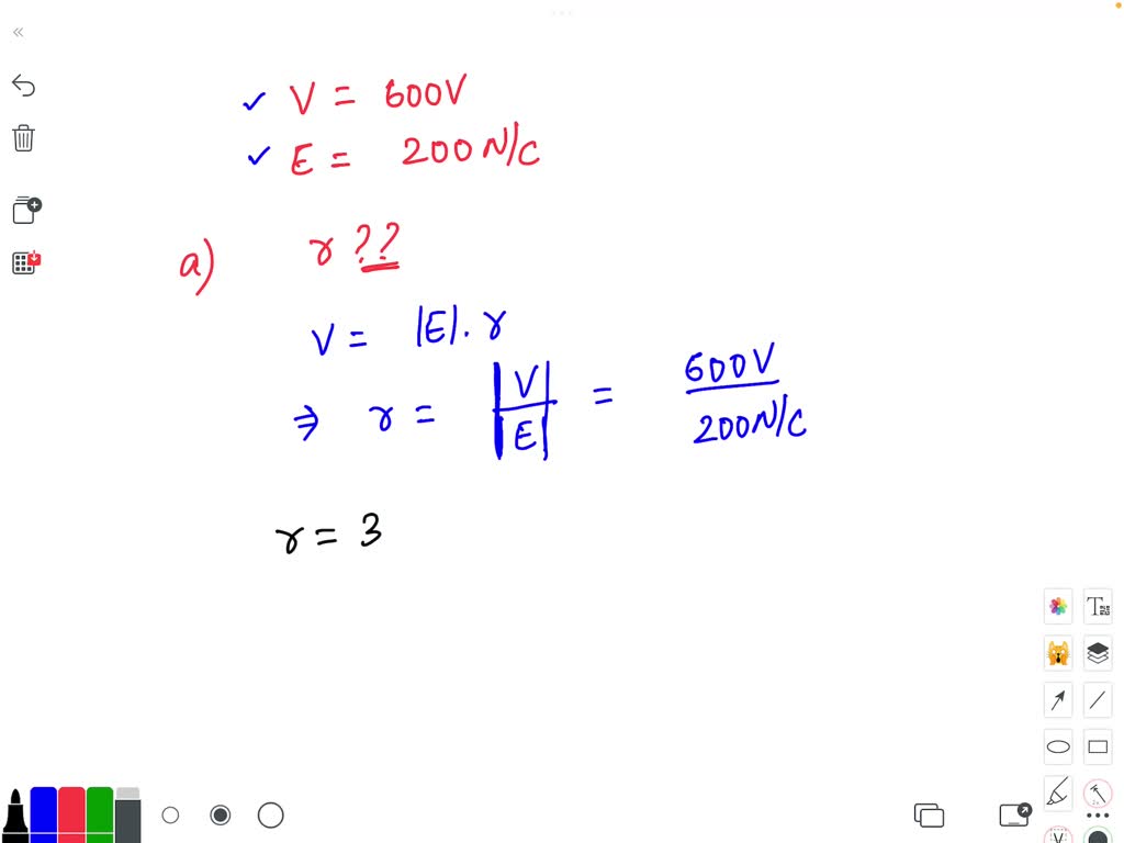 SOLVED: The Potential At A Certain Distance From A Point Charge Is 600V ...