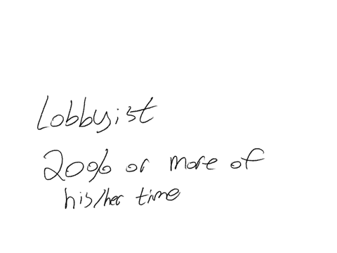 lobbyist-can-be-defined-as-anyone-who-spends-20-percent-of-hisher-time-lobbying-members-of-congress-congressionaf-staffs-or-executive-branch-officials-as-anyone-who-spends-5-percent-of-hisher-time-lob