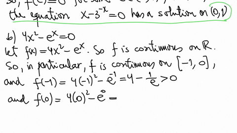 find-the-intervals-containing-solutions-to-the-following-equations-a-x-3-x-0-b-4x2-ex-0-c-x3-2x2-4x-3-0-dx3-4001x2-4002x-1101-0-75105