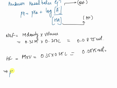 problem-3-a-0250-l-buffer-solution-is-prepared-from-035-m-hf-and-035-m-of-naf-a-calculate-the-ph-of-the-buffer-the-acid-dissociation-constant-ka-of-hf-is-631x-10-2-marks-b-calculate-the-ph-o-73336