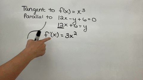 find-an-equation-of-the-line-that-is-tangent-to-the-graph-of-f-and-parallel-to-the-given-line-function-line-fx-x3-12x-y-6-0
