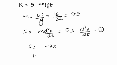 mass-weighing-16-pounds-is-attached-to-spring-whose-spring-constant-is-9-ibft-find-the-equation-of-motion_-use-g-32-fts-for-the-acceleration-due-to-gravity-assume-is-measured-in-seconds-xt-w-18778
