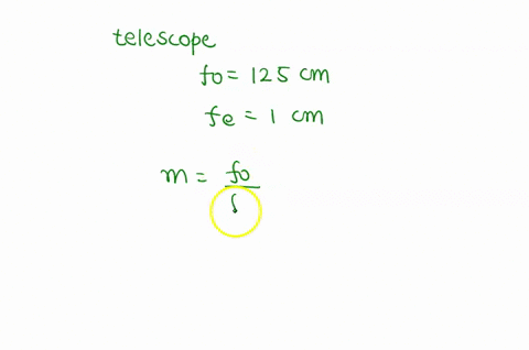 a-telescope-with-an-objective-of-focal-length-12500-cm-and-an-eyepiece-of-focal-length-100-cm-is-used-to-observe-an-object-that-is-10000-m-away-from-the-eye-what-is-the-angular-magnification-92458