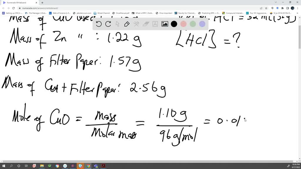 SOLVED: Preface: Aluminum foil was reacted will hydrochloric acid and ...