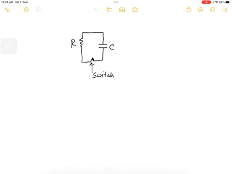 a-simple-circuit-consists-of-a-resistor-r-a-capacitor-c-and-a-switch-s-all-in-series-with-each-other-the-capacitor-is-initially-charged-to-qo-and-the-switch-is-closed-at-time-t-0-how-much-ti-88816