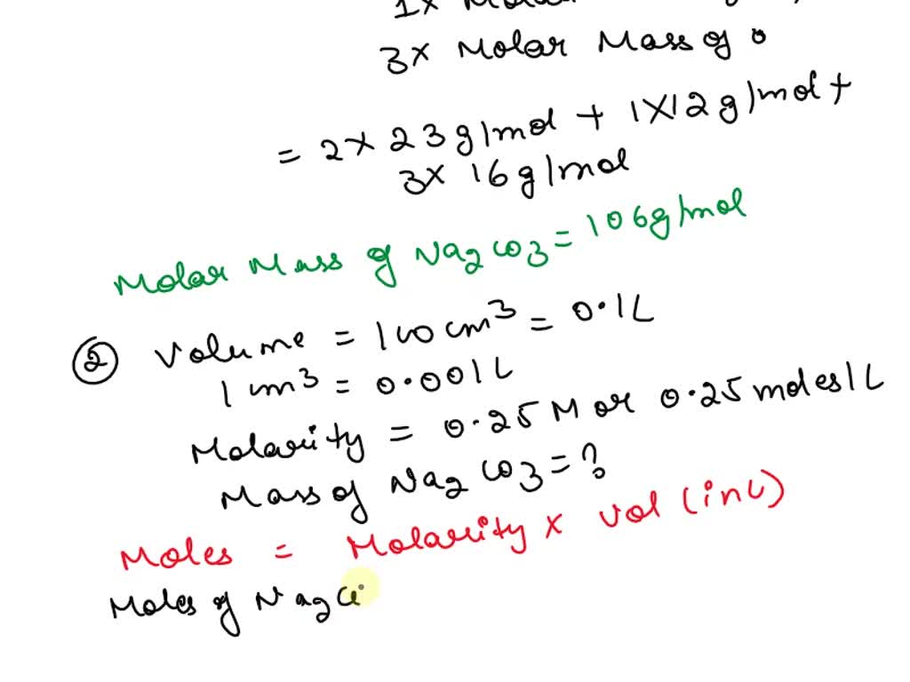 SOLVED Sodium Carbonate has the formula Na2CO3.10H2O. Calculate the relative molecular mass of