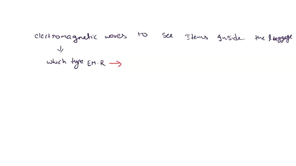 SOLVED Airport security uses waves to see items inside of luggage without