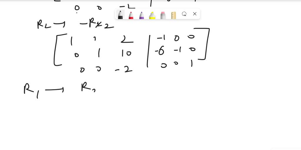 SOLVED: 'Use Gaussian elimination to find the inverse of the matrix A