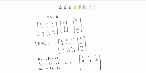 solve-the-system-using-row-reduction-method-xyz42x-y-z-13x2y3z14x-3y-2z0-74702
