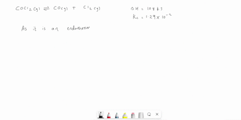 consider-the-following-system-at-equilibrium-where-ah-108-kj-and-kc-129x10-2at-600-k-coclzg-cog-clzg-if-the-temperature-on-the-equilibrium-system-is-suddenly-increased-the-value-of-kc-a-incr-75161