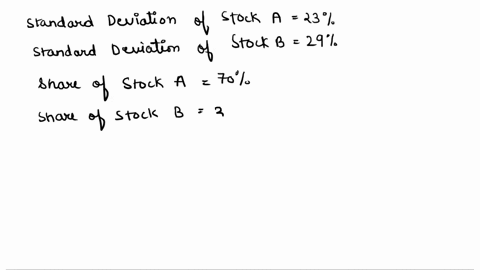 1-a-portfolio-is-composed-of-two-stocks-a-and-b-stock-a-has-a-standard-deviation-of-return-of-23-while-stock-b-has-a-standard-deviation-of-return-of-29-stock-a-comprises-70-of-the-portfolio-44293