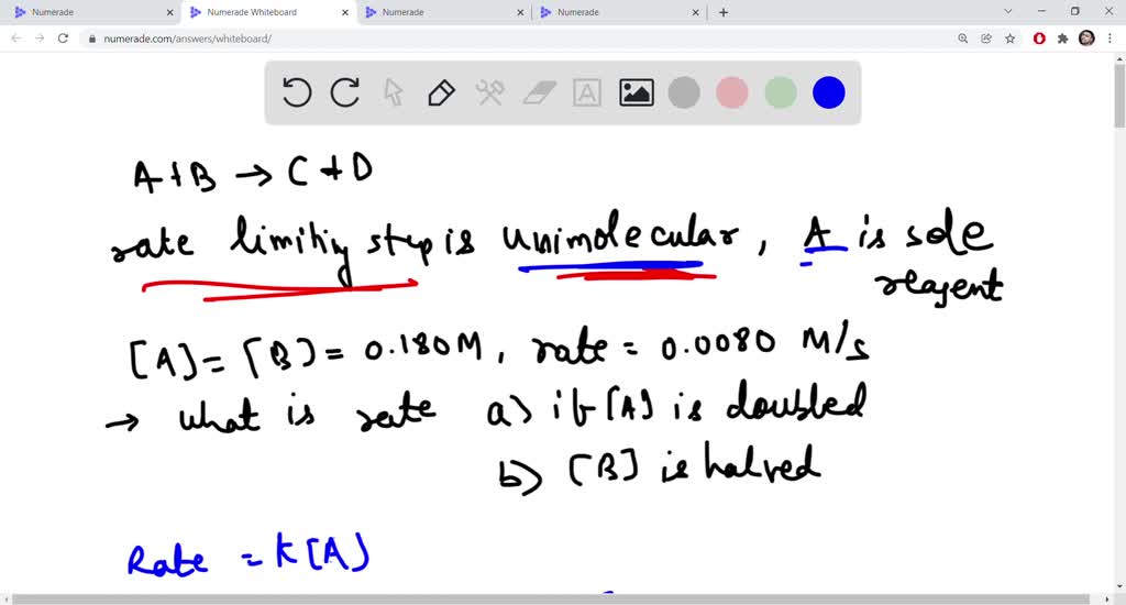 SOLVED: For The Multi‑step Reaction A+B C+D The Rate‑limiting Step Is ...