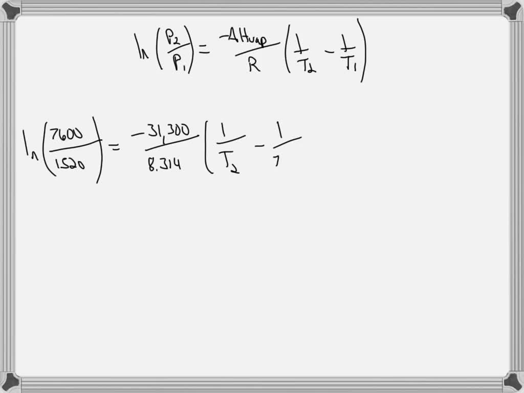 SOLVED The heat of vaporization of acetone is 31.3 kJ/mol, and it has