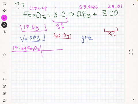 how-many-grams-of-cc-are-required-to-react-with-176-gg-of-fe2o3fe2o3-how-many-grams-of-coco-are-produced-when-400-gg-of-cc-reacts-how-many-grams-of-fefe-can-be-produced-when-600-gg-of-fe2o3f-38959