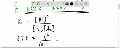 calculate-the-equilibrium-concentrations-of-h2-i2-and-hi-at-700-k-if-the-initial-concentrations-are-h20200-m-and-i20320-m-the-equilibrium-constant-kc-for-the-reaction-h2gi2g2hig-is-570-at-70-25654