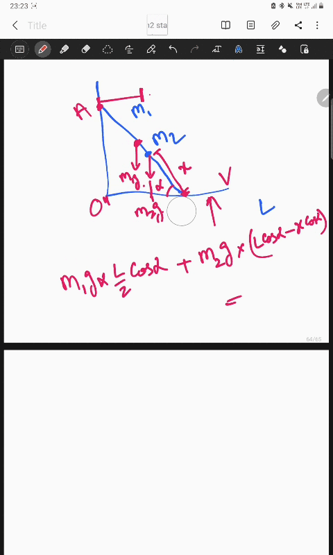 a-ladder-of-length-l-and-mass-m1-leans-against-the-side-of-a-building-making-an-angle-with-the-horizontal-assume-the-ladder-is-uniform-and-the-side-of-the-building-is-frictionless-a-a-person-26876