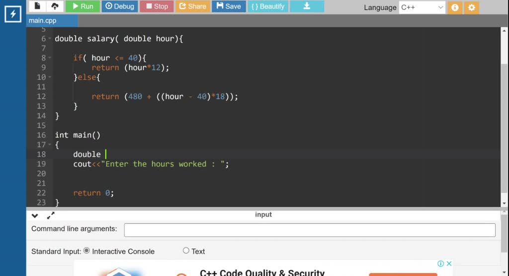 SOLVED: i need the flowchart in flowgorithm and the code in DEC C++
