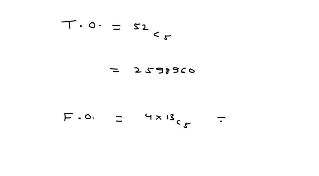 SOLVED A standard deck of cards consists of 52 cards. There are 4